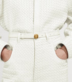 Bottega Veneta Nappa leather belt with sculptural buckle (British brand)