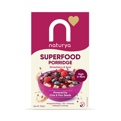 Holland & Barrett Naturya Porridge Strawberry & Acai 375g- Buy online at McGrocer