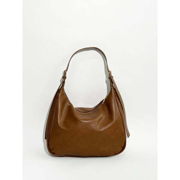 SVNX faux leather hobo bag light brown - British product