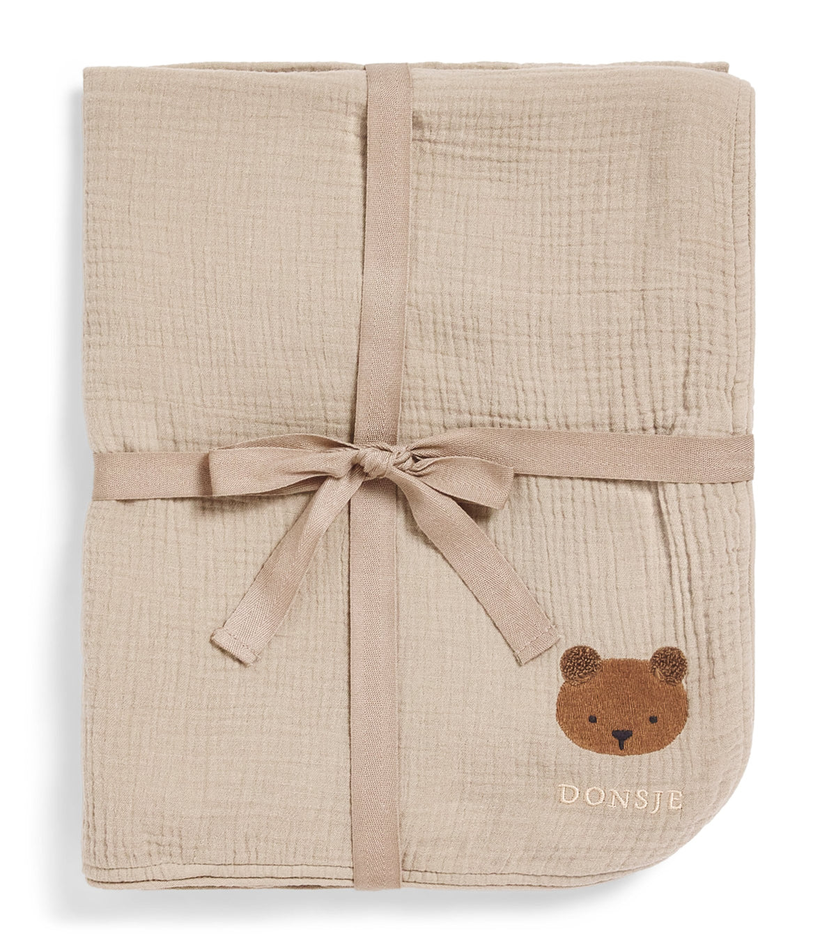 Donsje muslin embroidered Ploekie baby blanket - British product