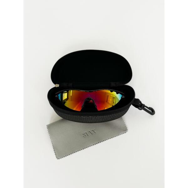 SVNX outdoor sunglasses with hardcase black frame multi revo lenses, imported from the UK