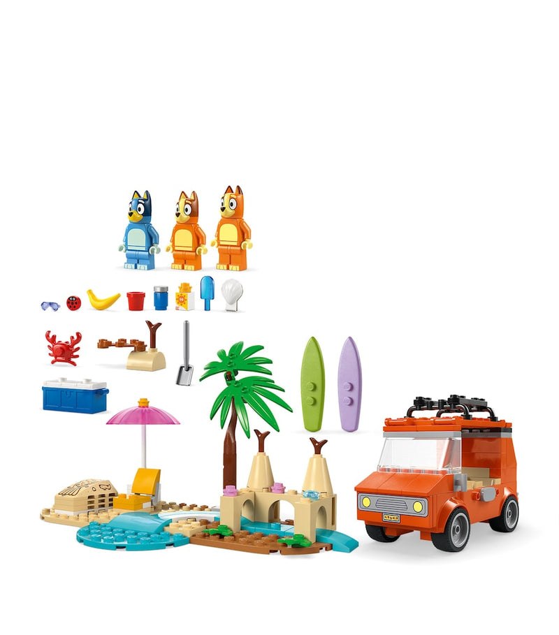 LEGO Bluey's Beach and Family Car Trip building set, UK version