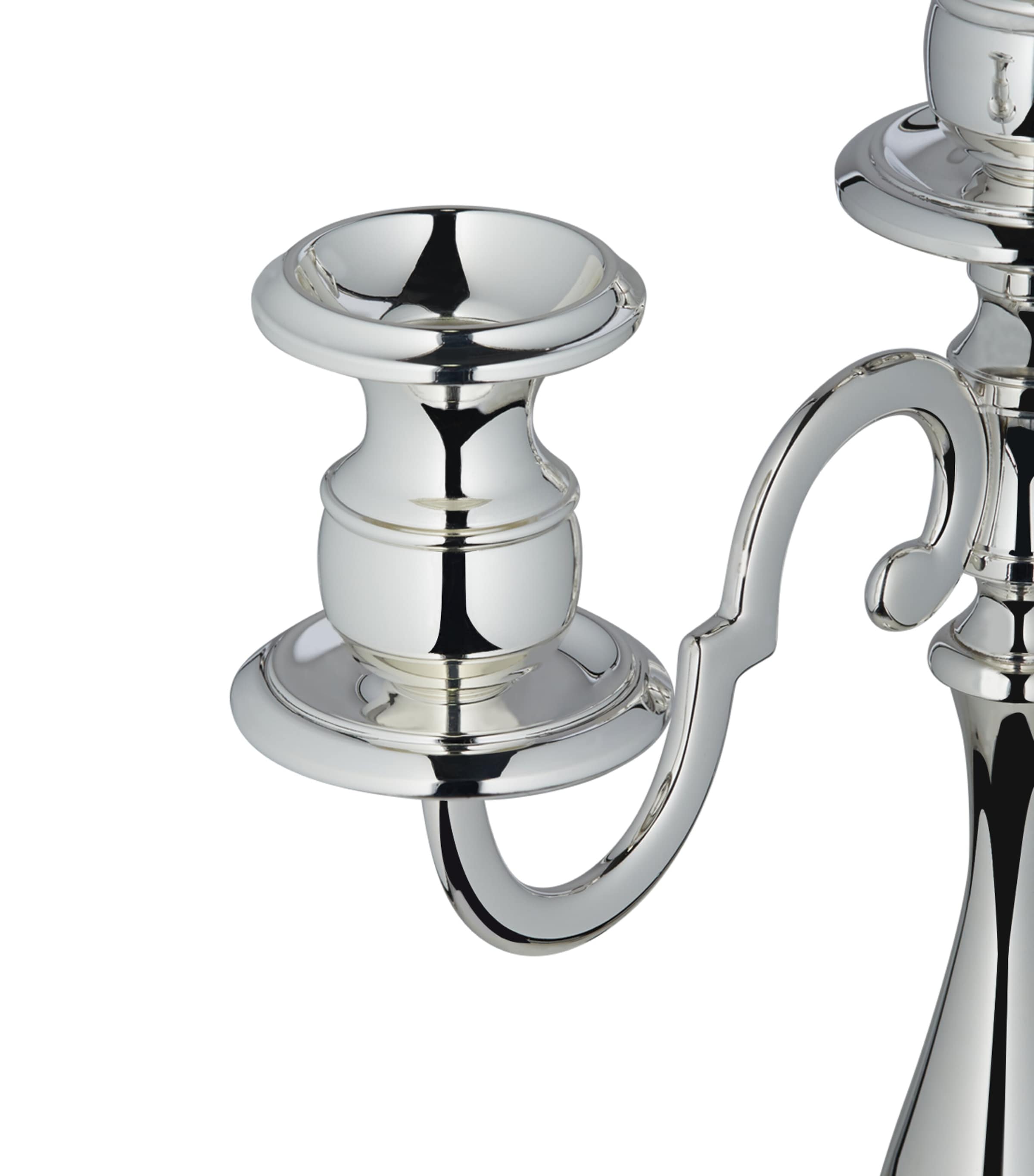 Greggio three-arm candelabra silver plated, UK version