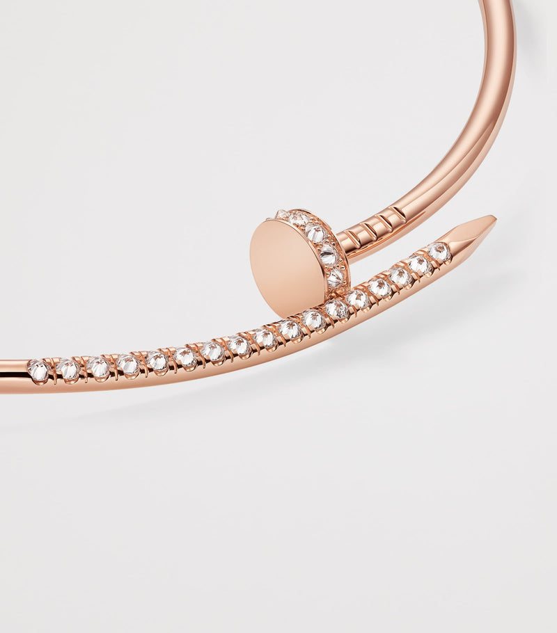 Cartier Juste un Clou rose gold diamond torque necklace (British brand)