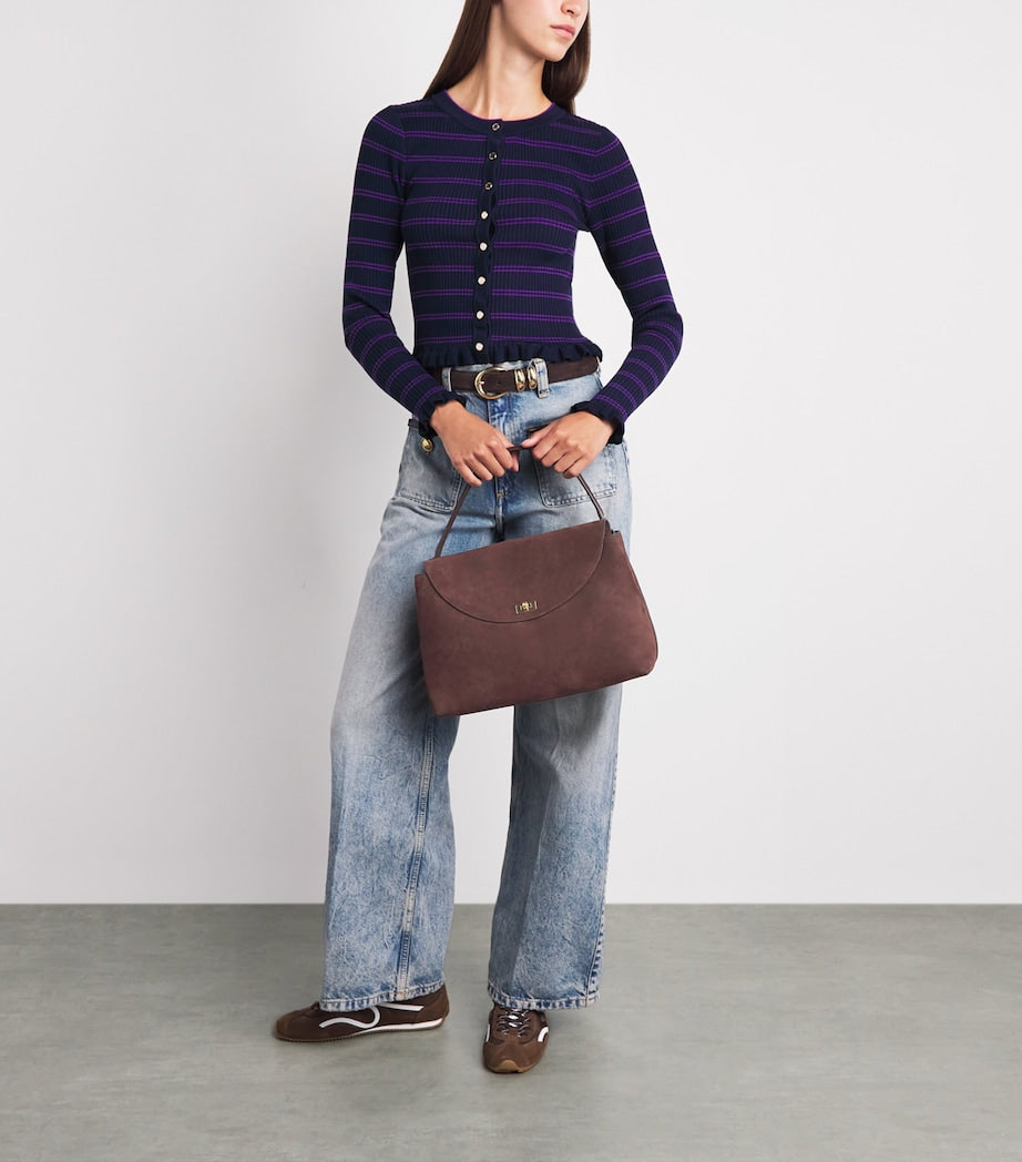 Sandro Paris suede handbag Le Grand Bazaar (British brand)