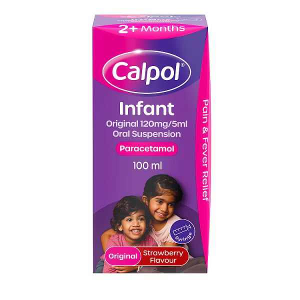 Calpol Infant Suspension Strawberry Flavour 100ml - British product