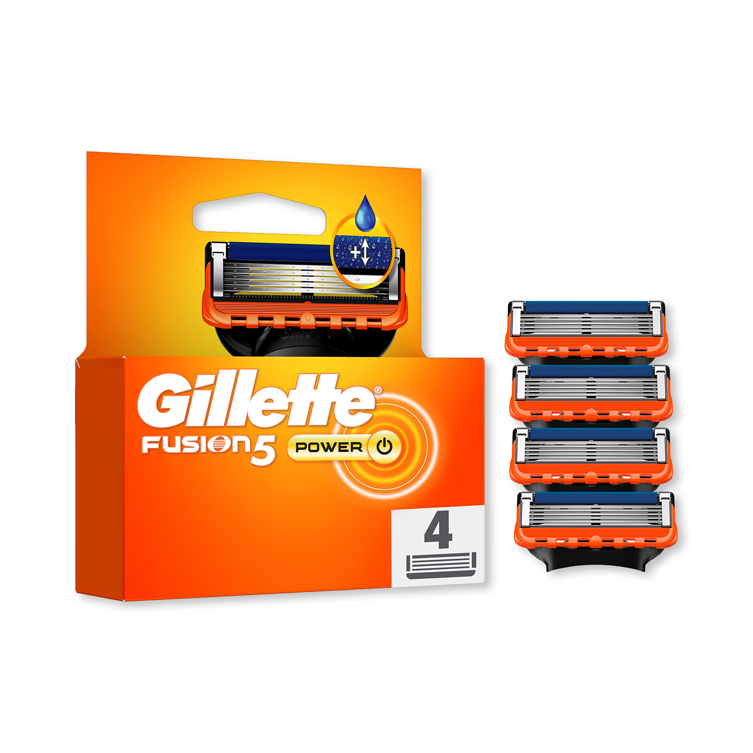Gillette Fusion5 Power razor refills 4 blades, UK version