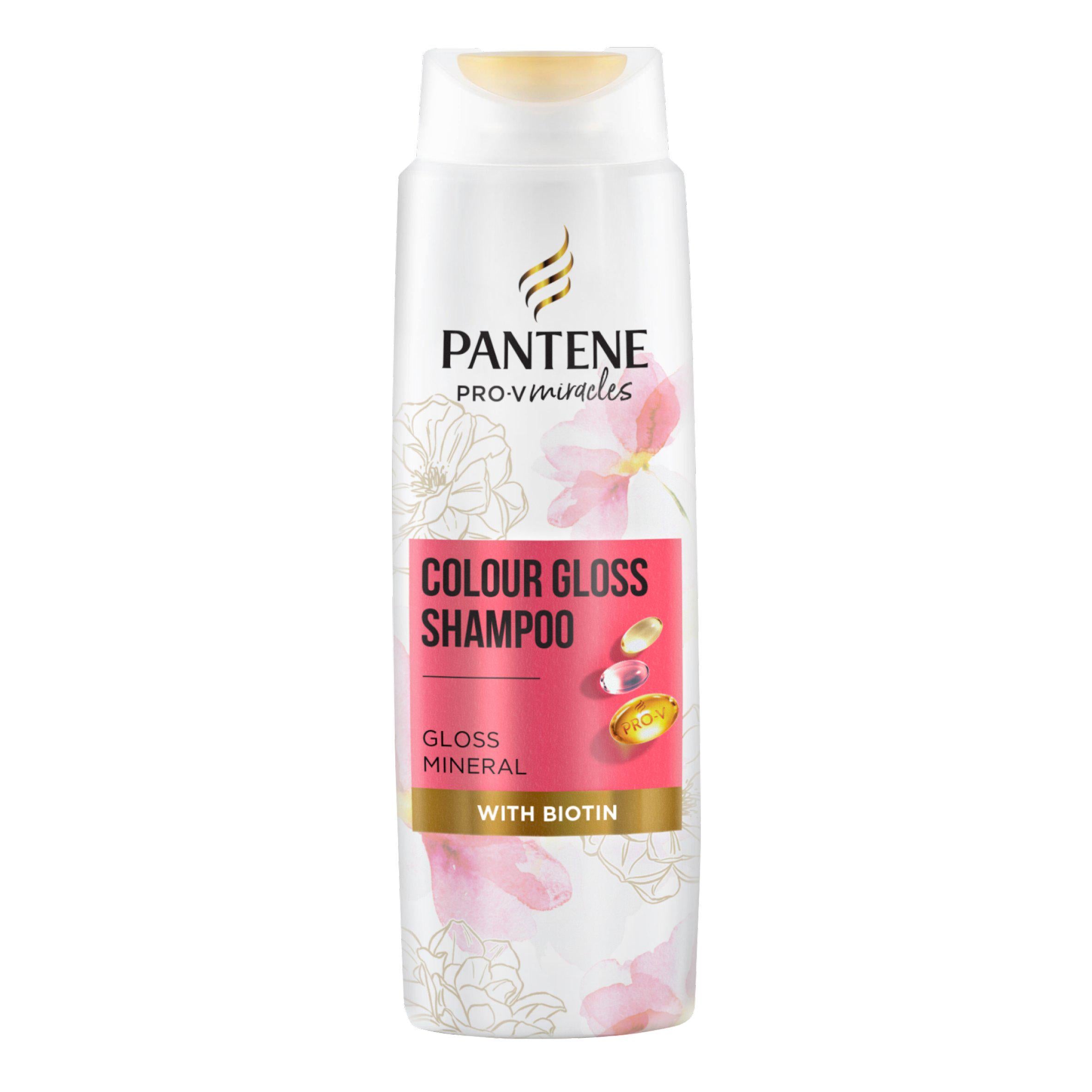 Pantene Biotin Shampoo for Coloured Hair Colour Gloss Repairing Shampoo Dull to Glossy 400ml GOODS Sainsburys   