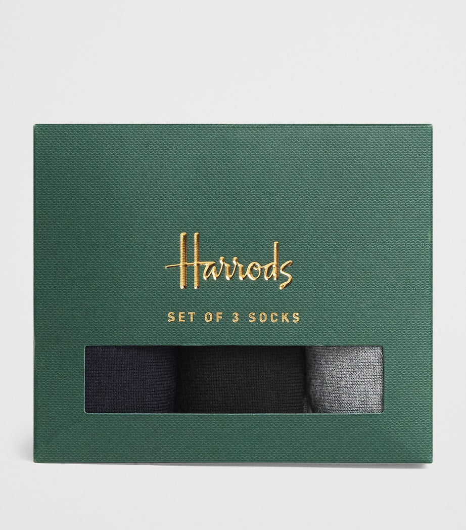 Harrods pack of 3 logo socks - British product
