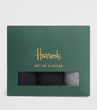 Harrods pack of 3 logo socks - British product