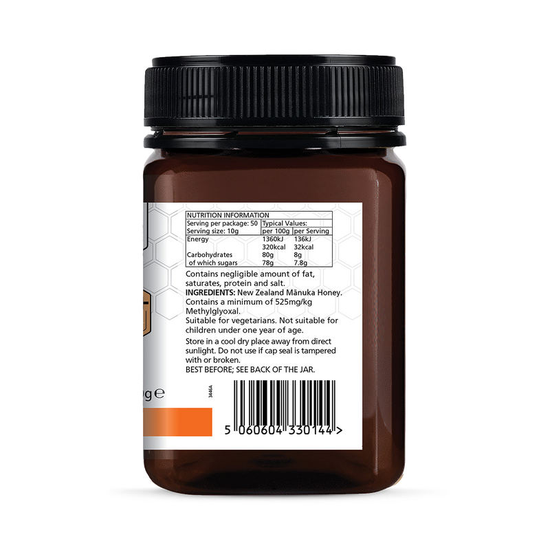 Manuka Lab Manuka Honey MGO 525 500g, imported from the UK