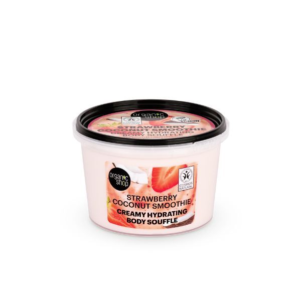 Organic Shop strawberry coconut body souffle 250ml, imported from the UK