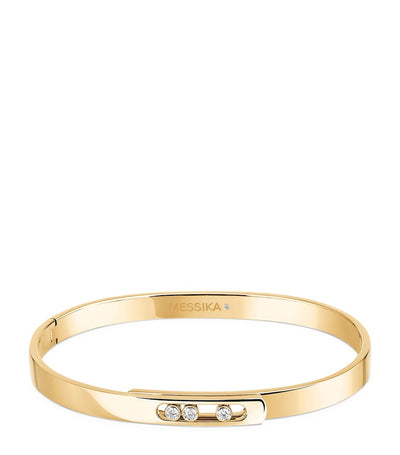Harrods Messika Move Noa Yellow Gold and Diamond Bangle (0.11ct)- Buy online at McGrocer