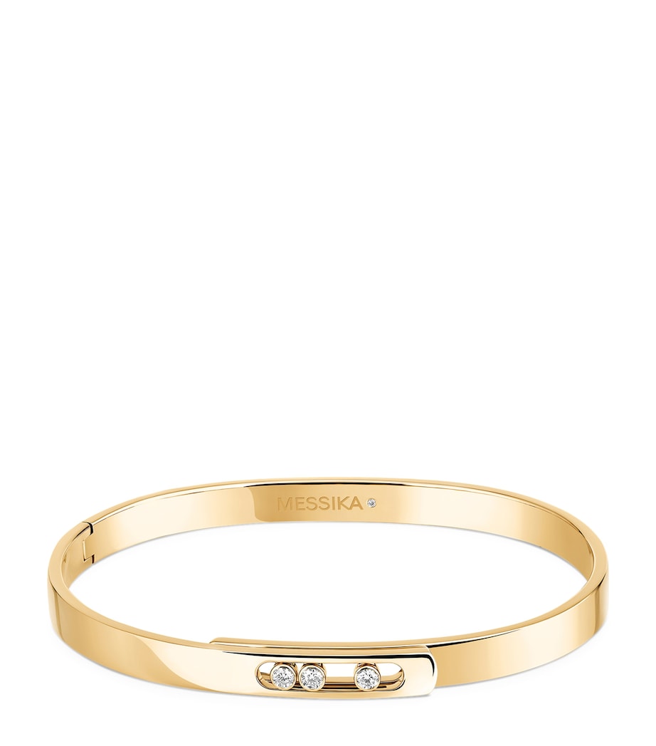 Messika yellow gold diamond bangle 0.11ct - British product