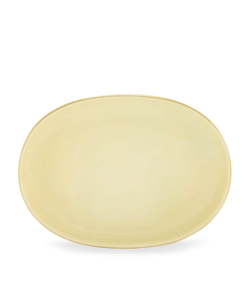 GINORI 1735 porcelain Colonna Diva Giallo pickle dish 21.5cm, UK version