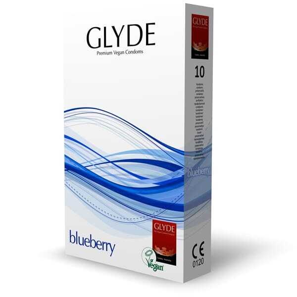 Glyde Ultra Blueberry vegan condoms 10 pack - British product