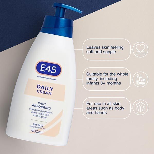 E45 Daily Moisturising Cream with Pump 400ml