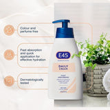 E45 Daily Moisturising Cream with Pump 400ml