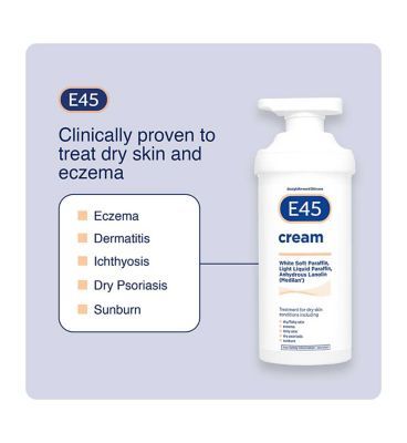 E45 Dermatological Cream for Dry Skin &amp;amp; Eczema- 500g