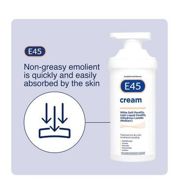 E45 Dermatological Cream for Dry Skin &amp;amp; Eczema- 500g