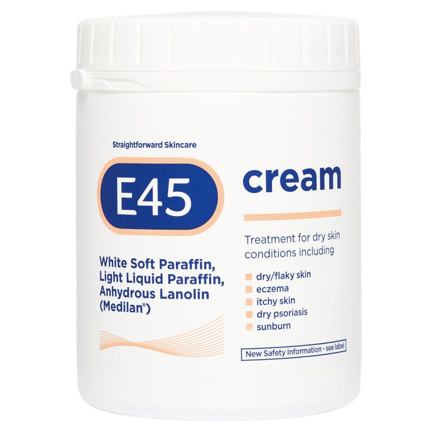 E45 Moisturiser Cream, body, face and hands cream for very dry skin 500g