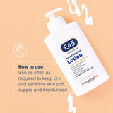 E45 Moisturiser Lotion for very dry skin   500ml