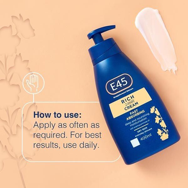 E45 Rich 24 Hour Cream with Pump 400ml