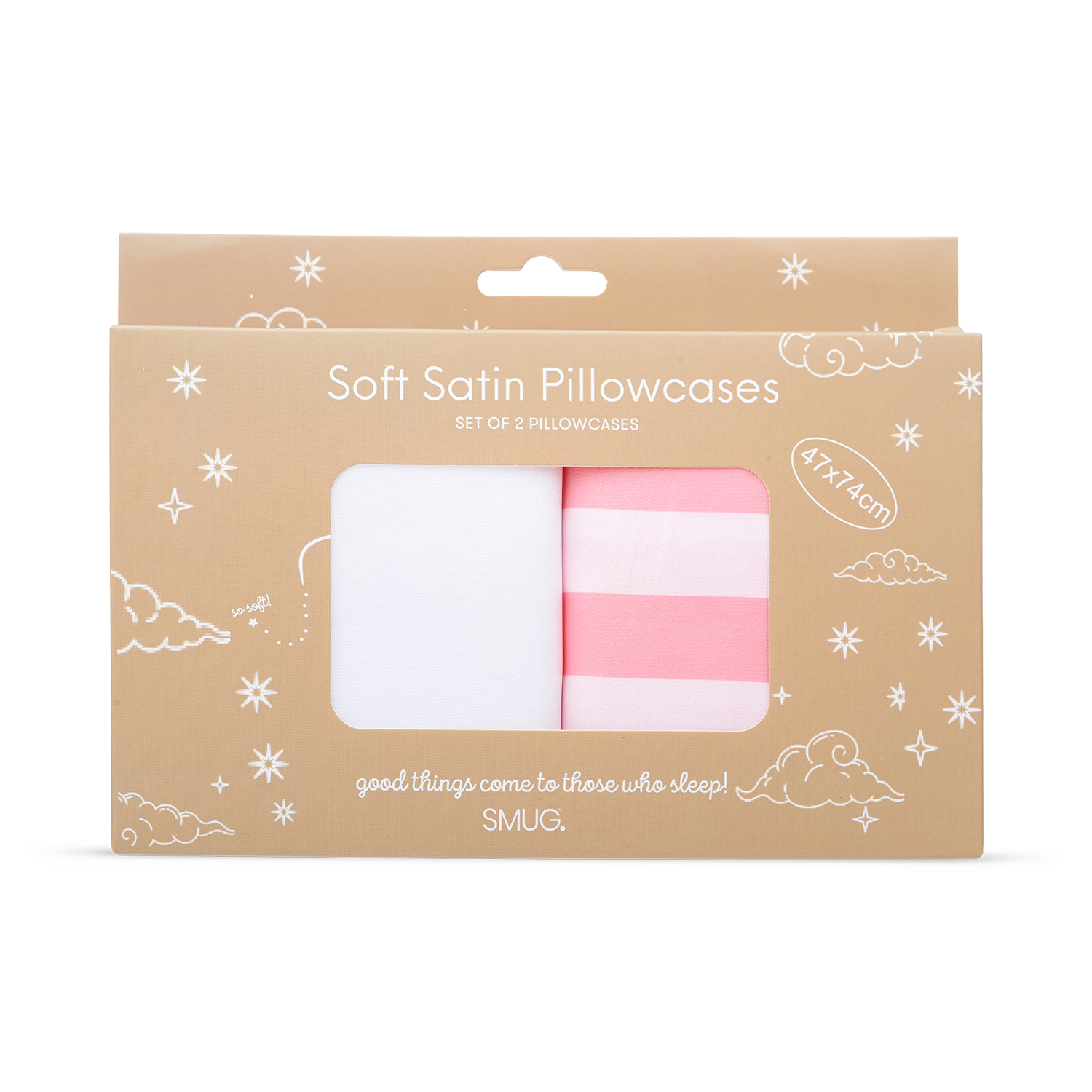 SMUG satin pillowcase set - British product