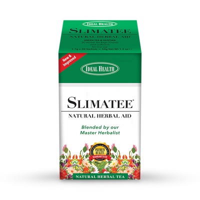 Holland & Barrett Ideal Health Slimatee Green Tea & Gentian Herbal Tea Blend 20 Tea Bags- Buy online at McGrocer