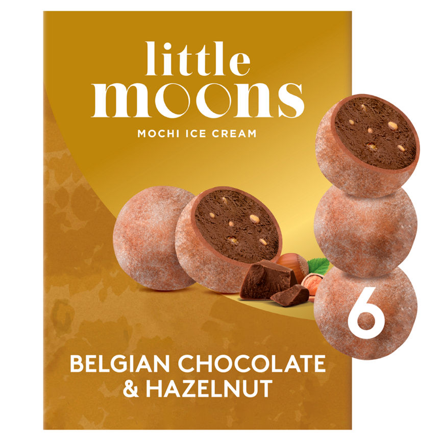 Little Moons Vegan Belgian Chocolate & Hazelnut Mochi Ice Cream GOODS ASDA   