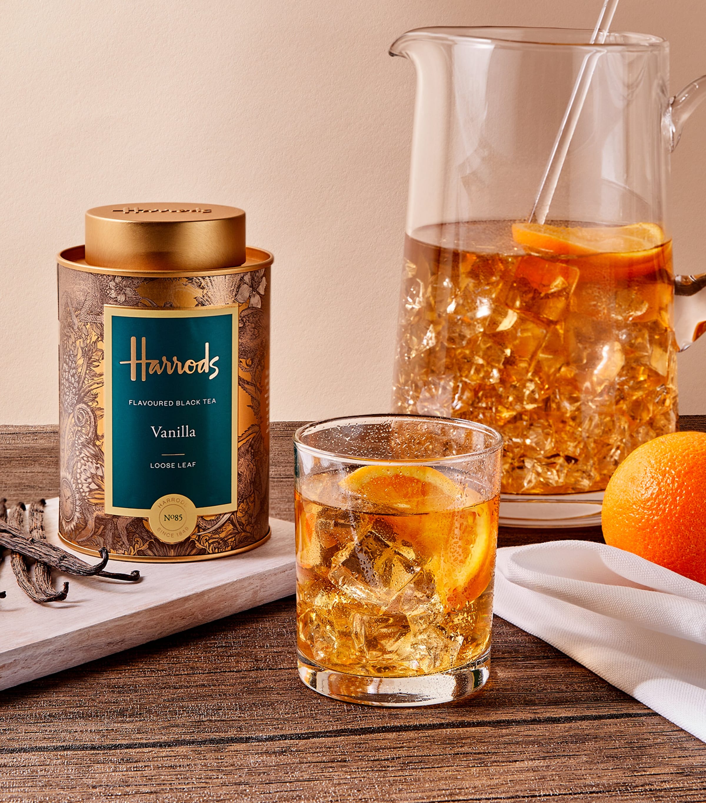 Harrods vanilla-flavoured black loose leaf tea 125g, UK version