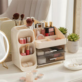 Livingandhome cream cosmetic organiser with drawers, imported from the UK