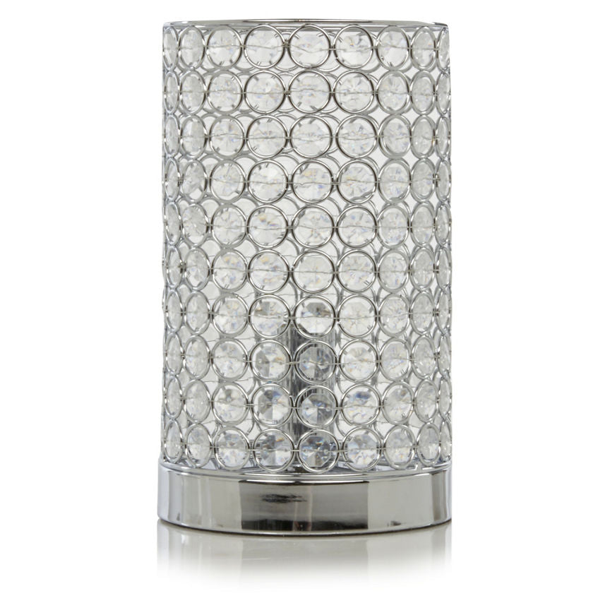 George Home Acrylic Crystal Beaded Cylinder Lamp