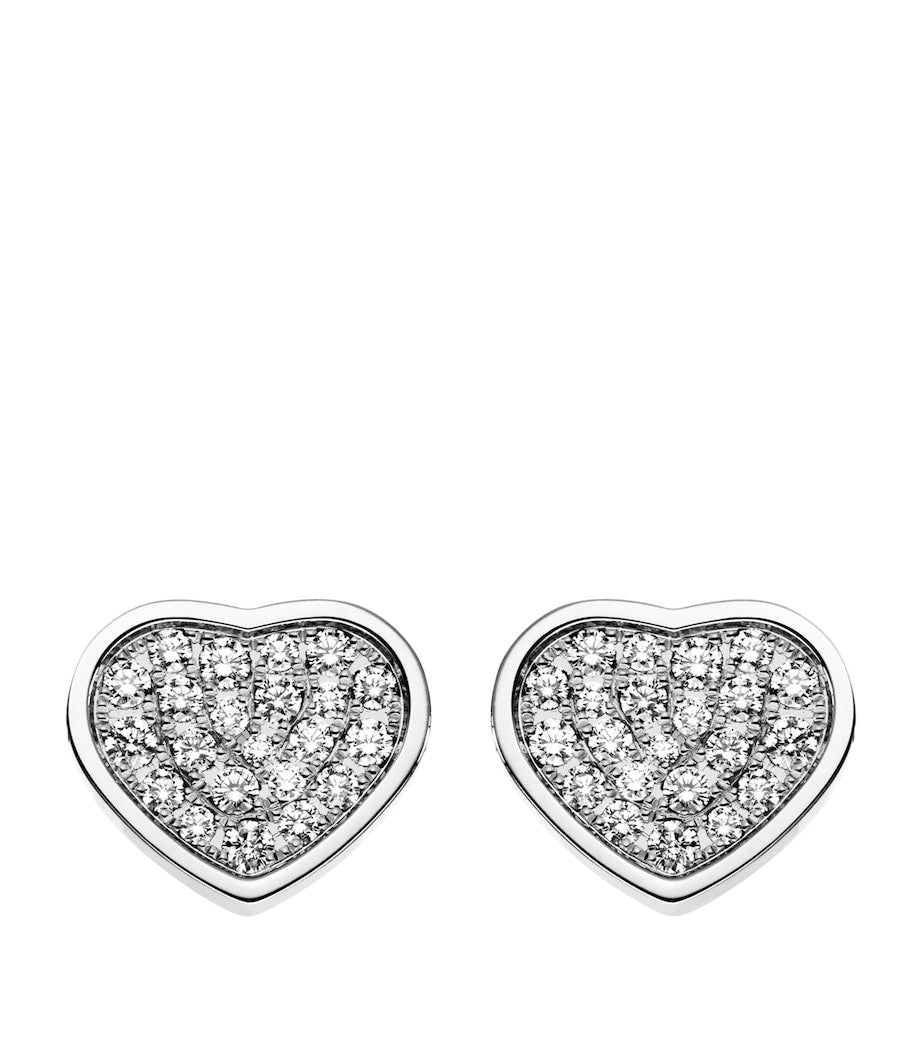 Chopard Happy Hearts earrings white gold diamonds, UK version