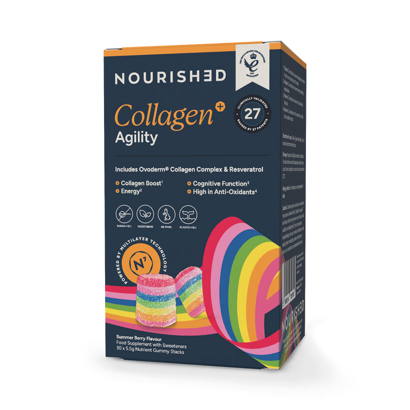 Collagen+ Agility nutrient stacks gummies 30 pack, imported from the UK