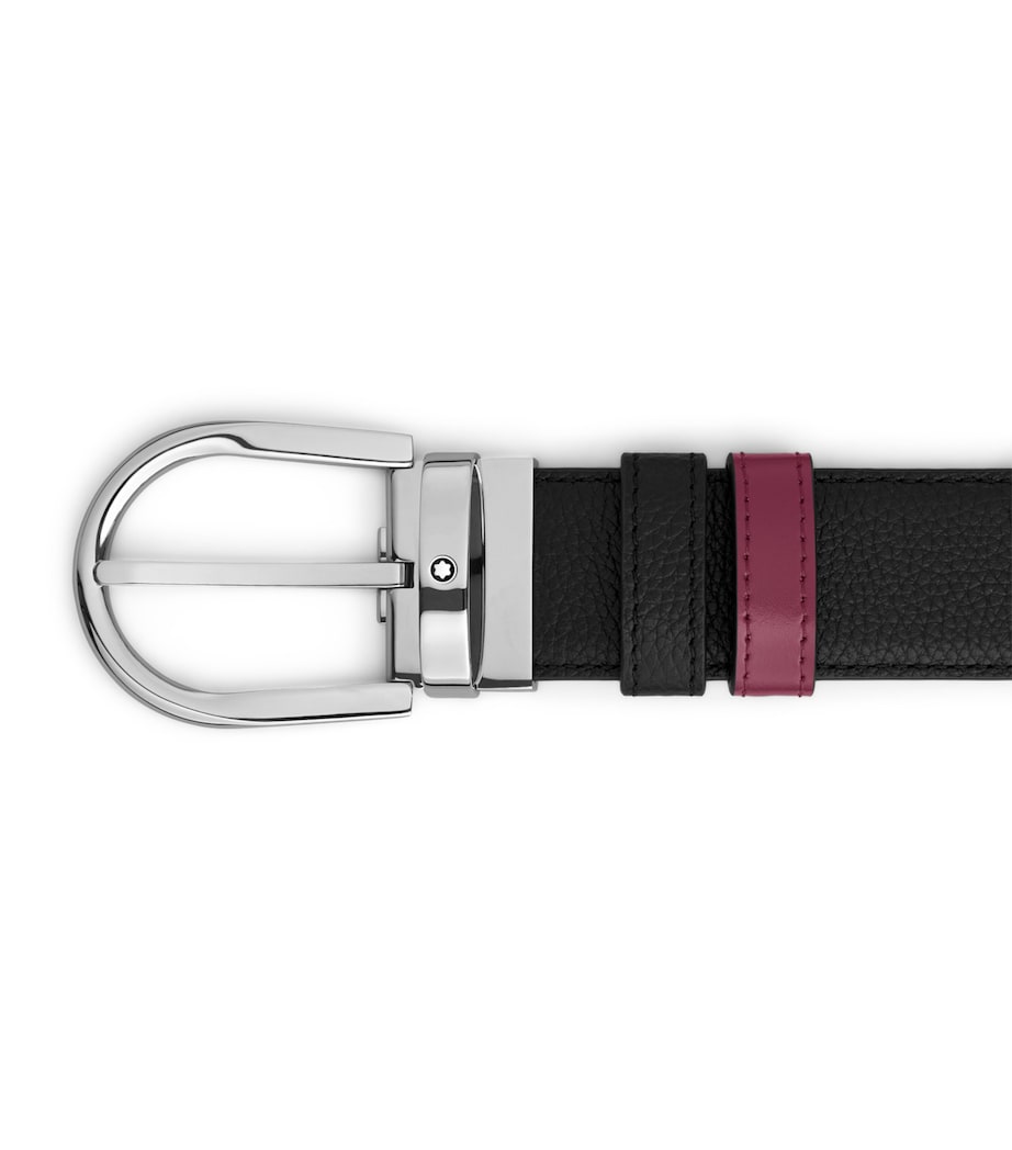 Montblanc reversible belt with horseshoe buckle (British brand)