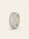 Broderie de Cartier 18ct white-gold and 3.05ct mixed-cut diamond wedding ring - 57mm
