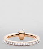 Pomellato rose gold diamond Together ring, imported from the UK