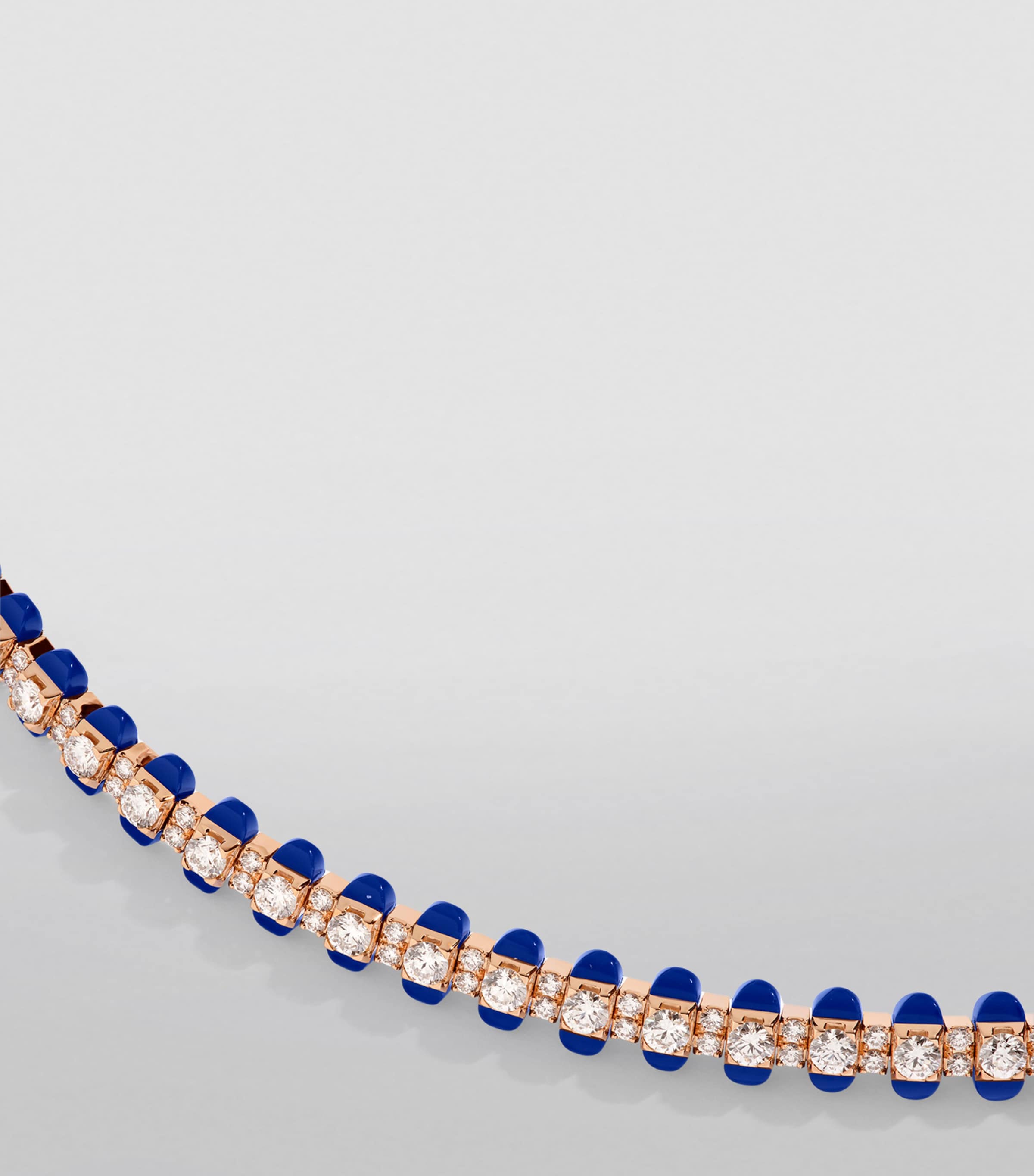 MARLI New York rose gold diamond lapis lazuli tennis bracelet (British brand)