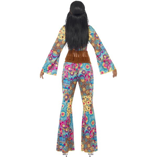 Smiffys Hippie Flower Power Costume with accessories, imported from the UK