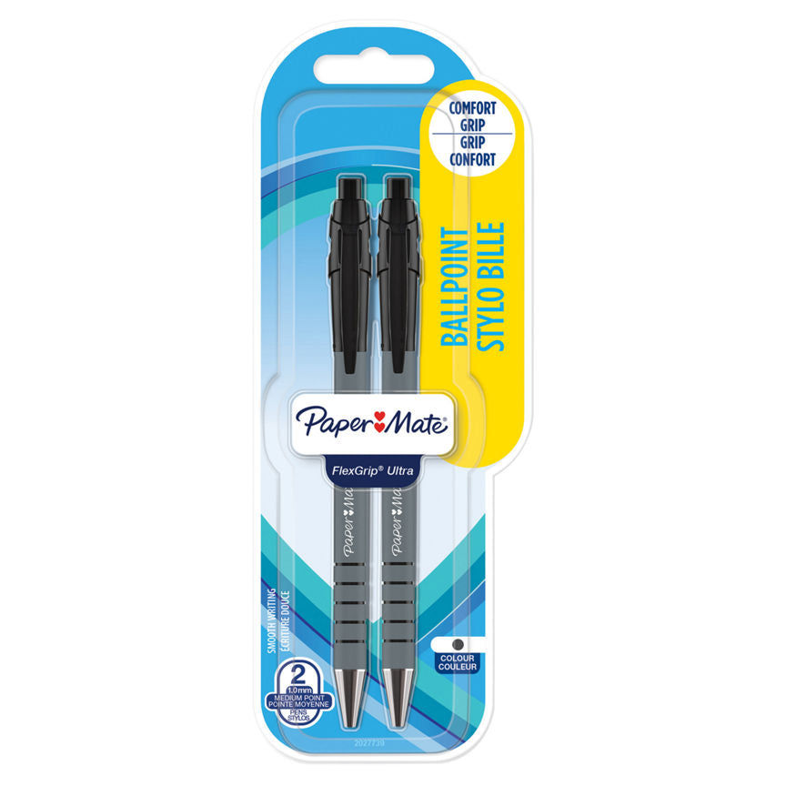 Papermate FlexGrip Black Ball Pens