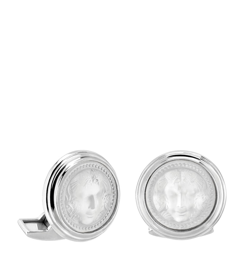 Lalique palladium-plated Aréthuse cufflinks, imported from the UK