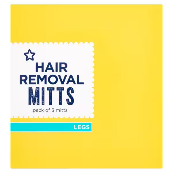 Superdrug hair removal mitts alternative to shaving (British brand)
