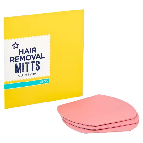 Superdrug hair removal mitts alternative to shaving (British brand)