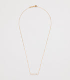 Suzanne Kalan rose gold diamond bar necklace, imported from the UK