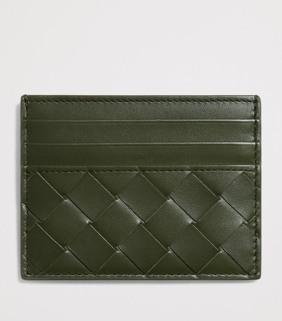 حامل بطاقات Bottega Veneta Intrecciato الجلدي بارتفاع 8 سم × عرض 10.5 سم - منتج بريطاني
