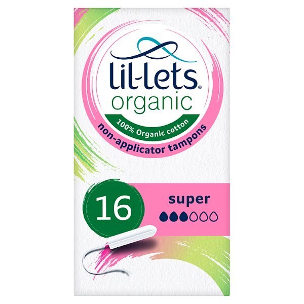 Lil-Lets Organic Non-Applicator Super 16 per pack