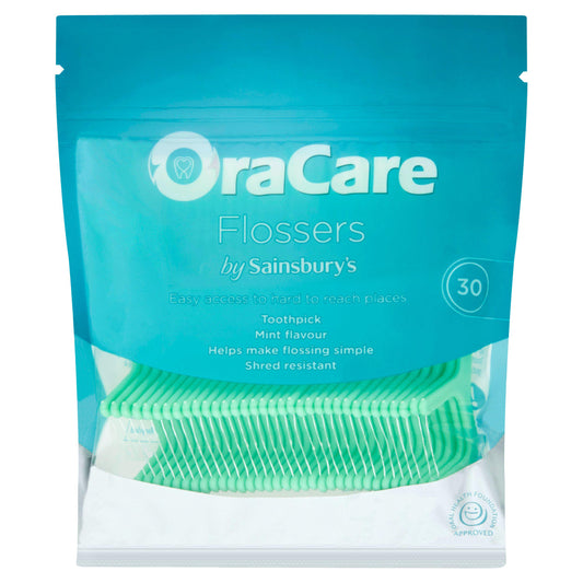 OraCare+ Flossers Mint Flavour x30 dental accessories & floss Sainsburys   