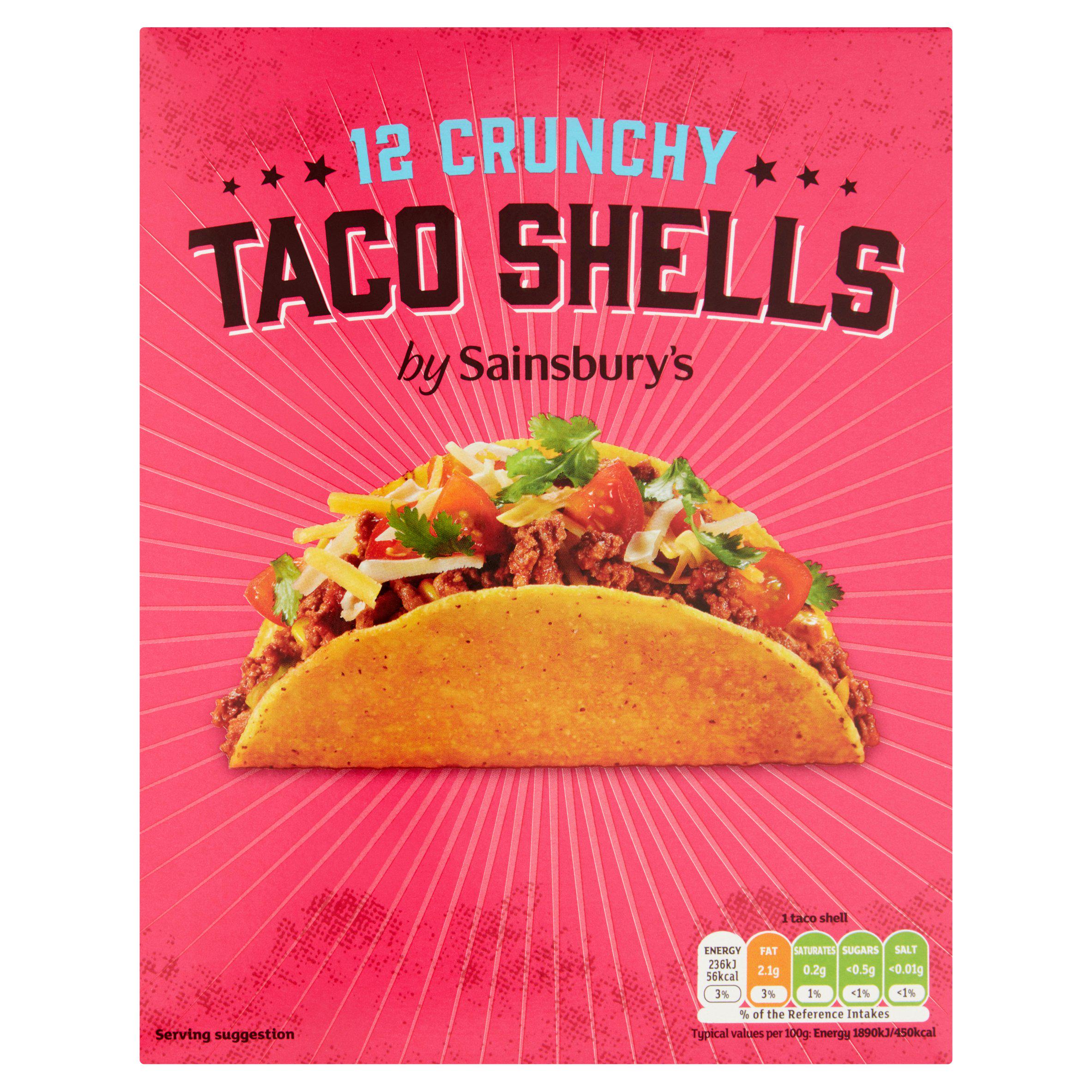 Sainsbury's Crunchy Taco Shells x12 150g GOODS Sainsburys   