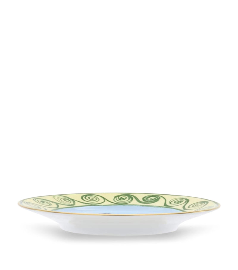 GINORI 1735 porcelain bread plate with gold threading, 16cm, UK version